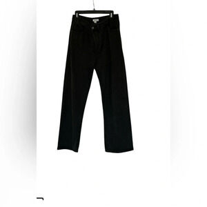 Cross over wide leg High rise Jeans, faded Black denim, size 28